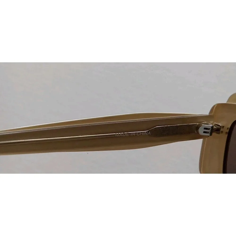 Zara Women Layered Frame Two Tone Beige Tan Arsty Fashion Sun Glasses‎ NWOT